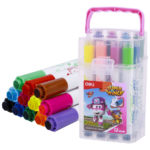 Deli Two In One Stamp + Felt Pen 12Pc 1Pck