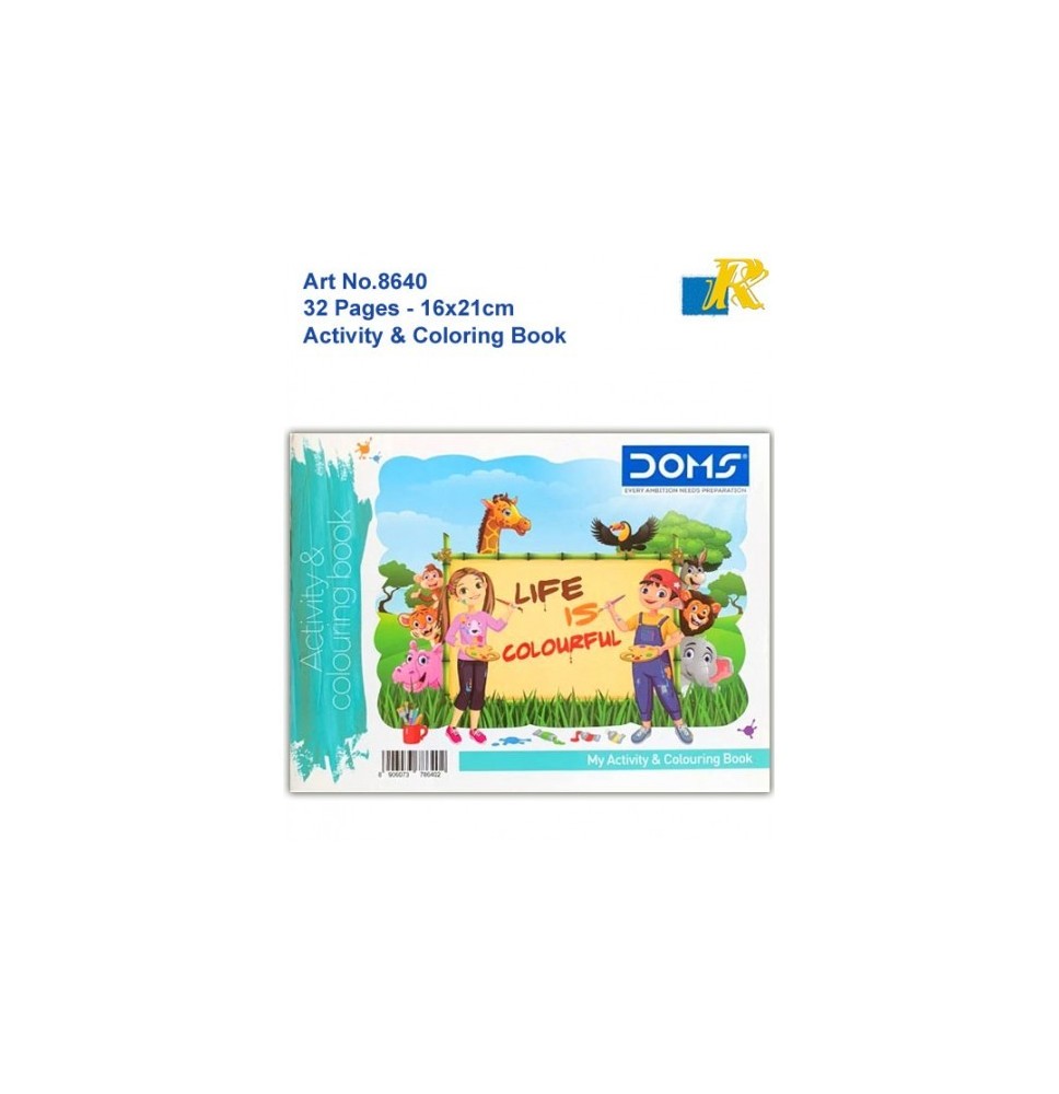 Doms Coloring  & Activity Book 16x21Cm 32Pages 1Pc