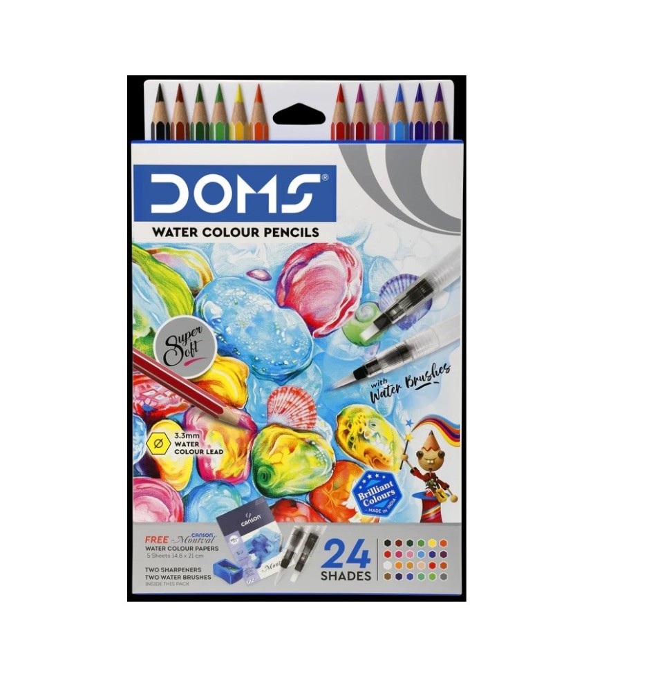 Doms Water Color Pencils 24 Shades 1Pck
