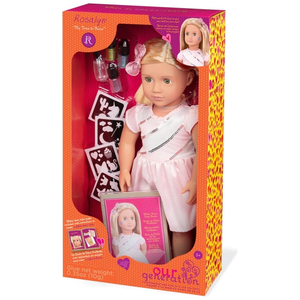 Our Generation Doll With Glitter Tattoo Deco-Rosalyn