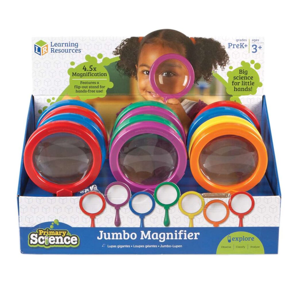 Learning Resources Jumbo Magnifier Countertop Display Set Of 12 Pop