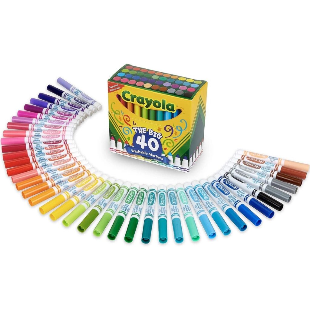 Crayola 40 Ct. Ultra-Clean Washable Assorted, Broad Line