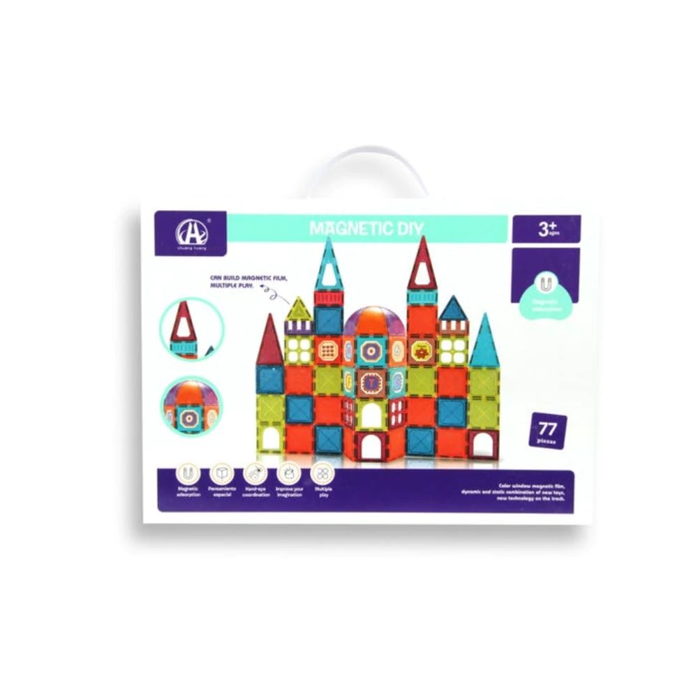Tstation 77 Pieces Blocks Set Magnetic Diy
