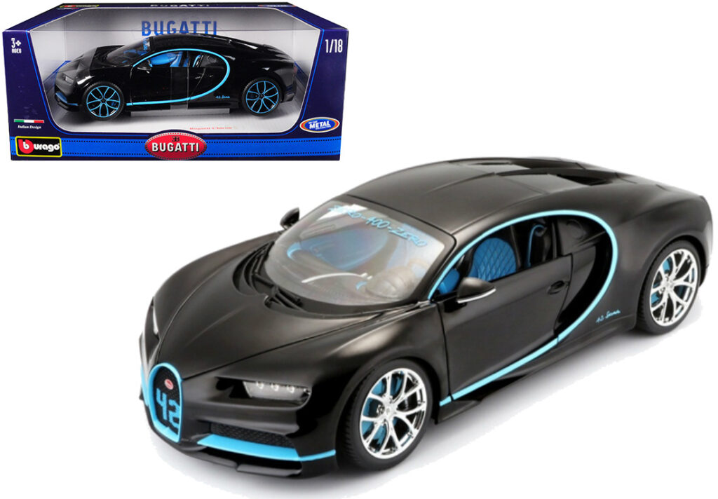 BBURAGO 1:18 (COLL A) - BUGATTI CHIRON BLACK 47511040
