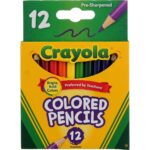 Crayola 12 Ct Colored Pencils, Short