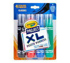 Crayola Project 4 Ct. Xl Poster Markers, Classic