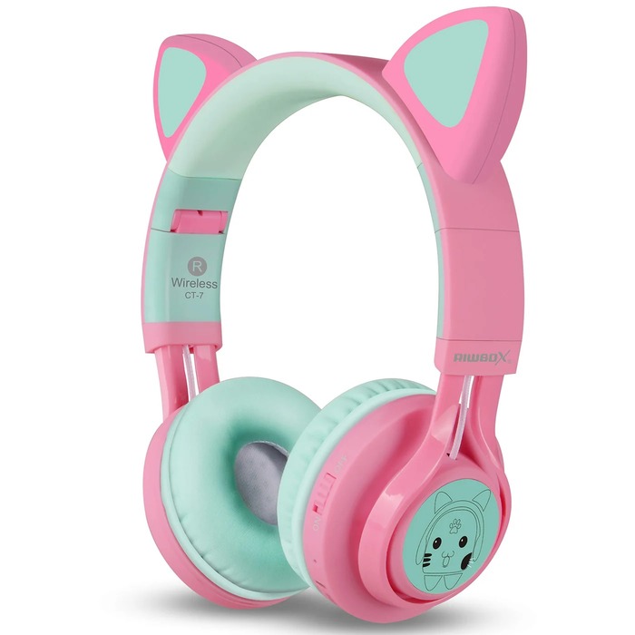 Riwbox Wired Head Phone Pink & Green