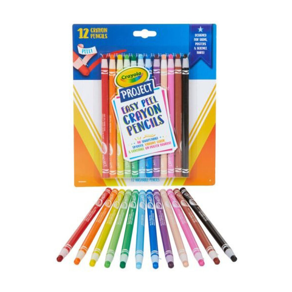 Crayola Project 12 Ct. Easy Peel Crayon Pencils