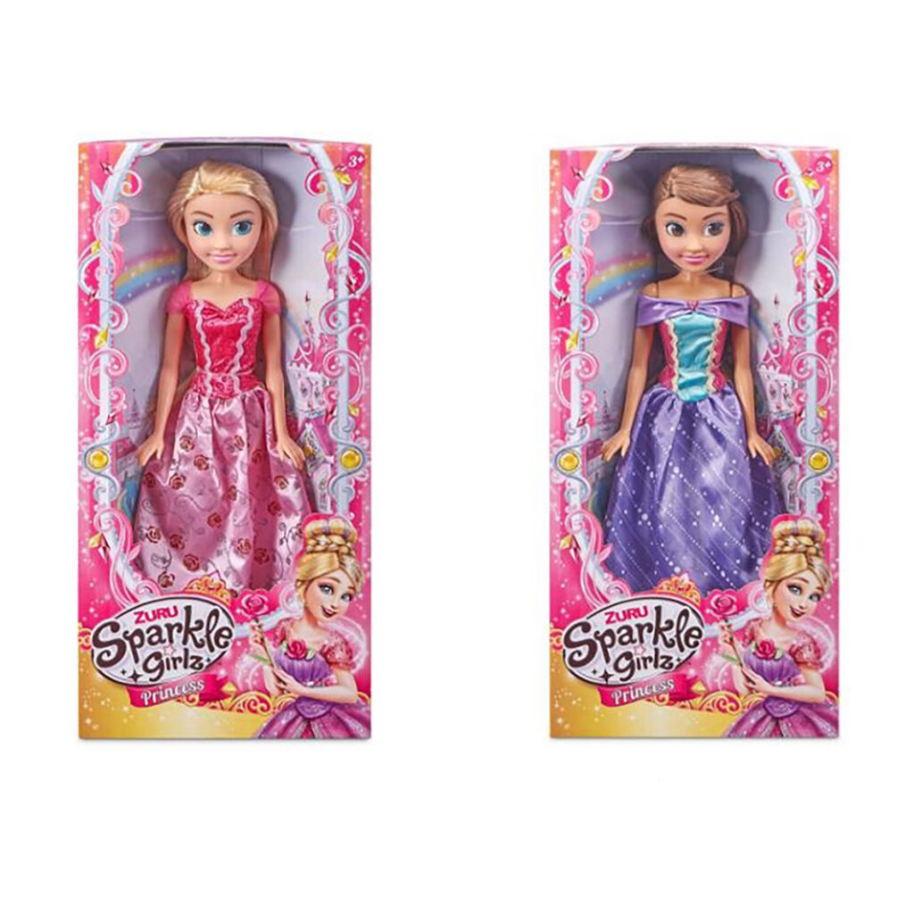 Zuru Sparkle Girlz Dolls 18" Princess Doll Window Box Bulk 12 Pcs No Inner Stand Color Assortment