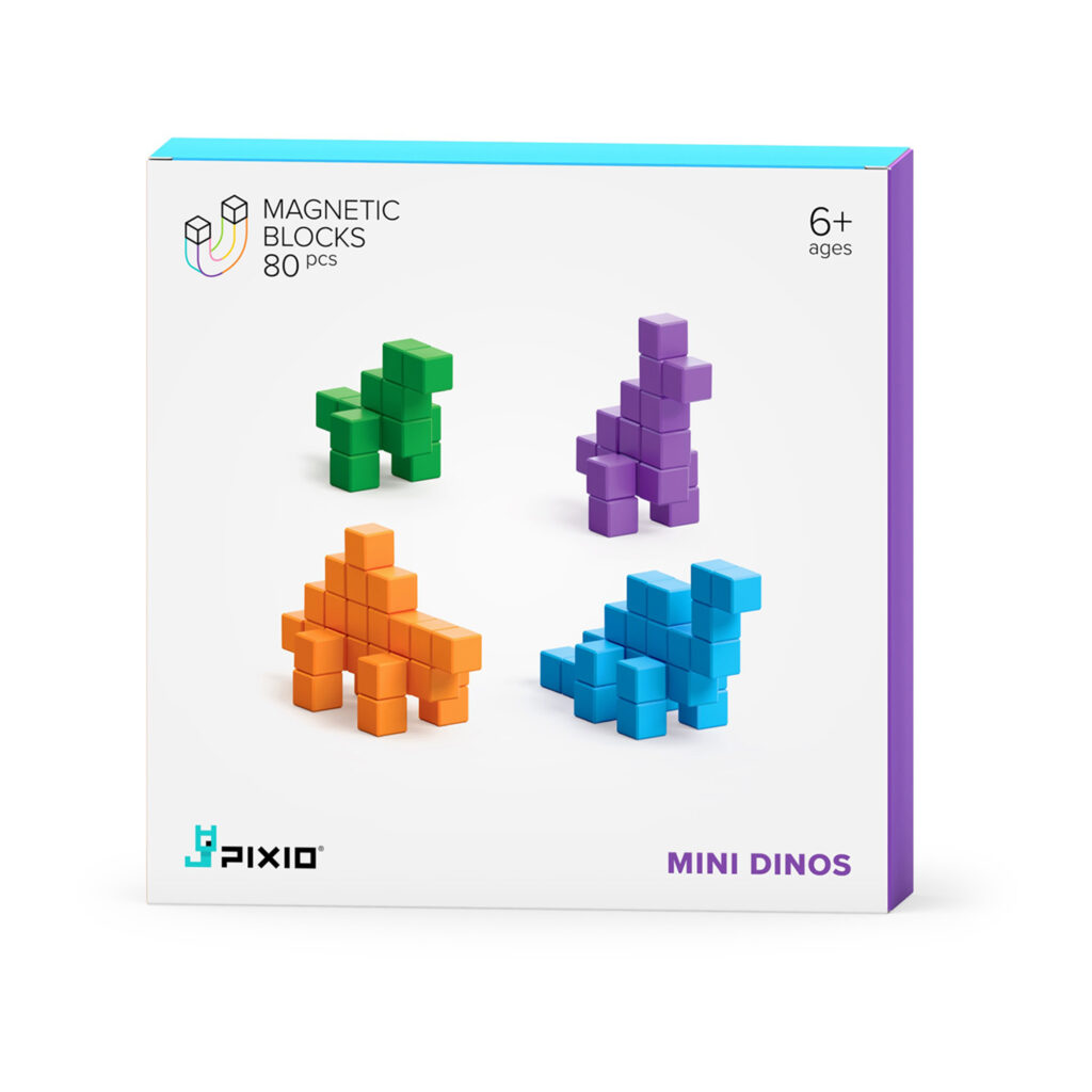 Pixio Mini Dinos 80 Pcs Magnetic Blocks
