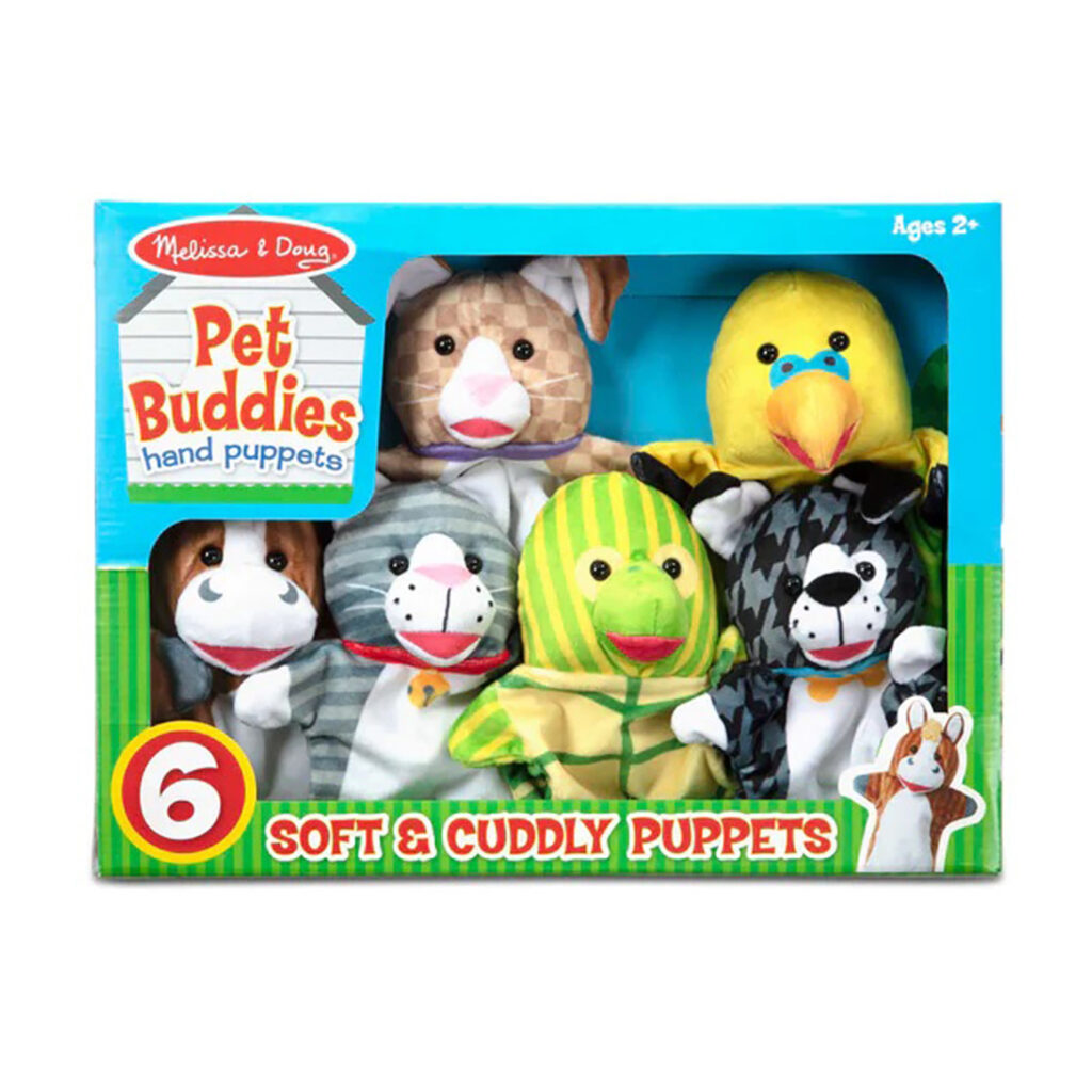 Melissa & Doug Pet Buddies Hand Puppets (6 Pcs)