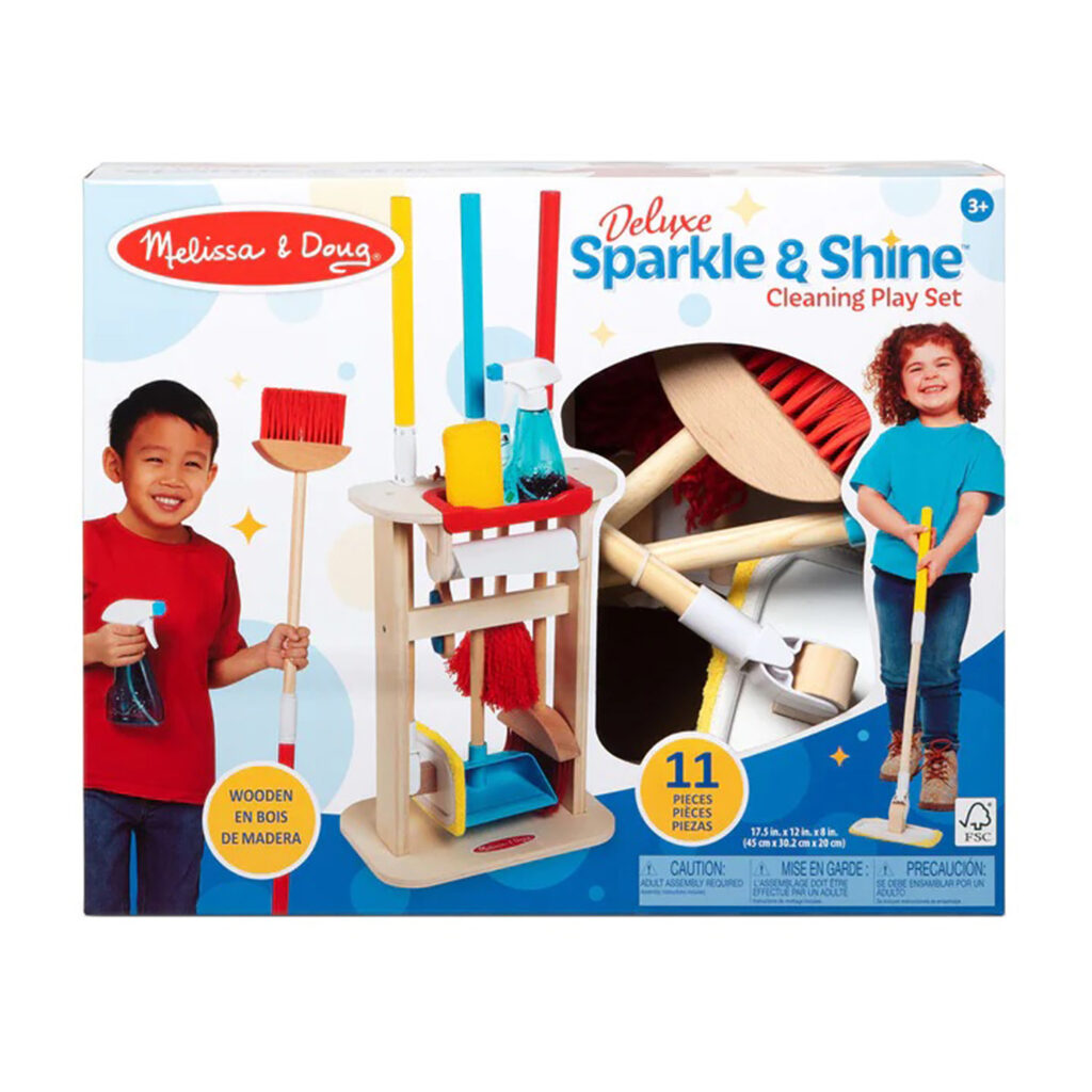Melissa & Doug Deluxe Sparkle & Shine Cleaning Play Set