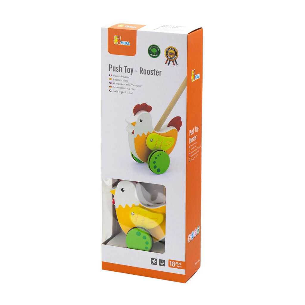 Viga Push Toy - Rooster