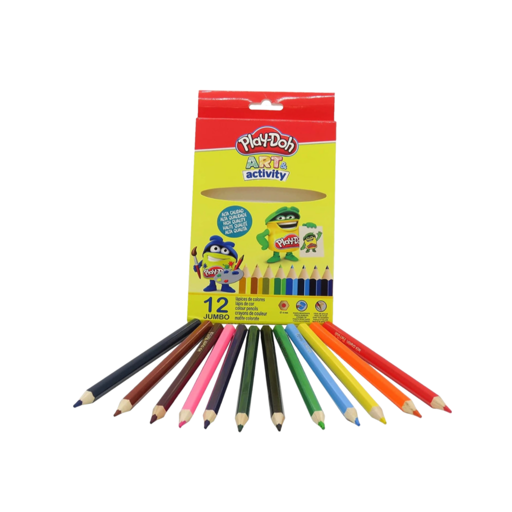Play-Doh 12 Colors Jumbo Colour Pencils In Box