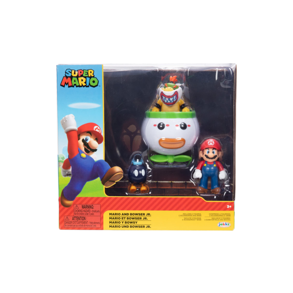 Nintendo Super Mario 2 2.5"2-Pack Mario& Bowser Jr. Clowncar 41031