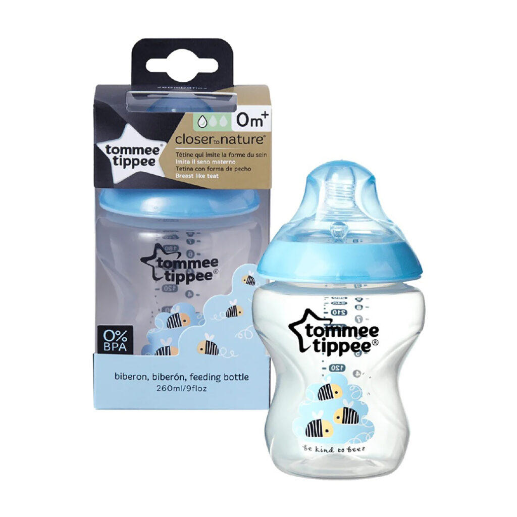 Tommee Tippee Closer To Nature Feeding Bottle, 260Ml X 1 - Boy