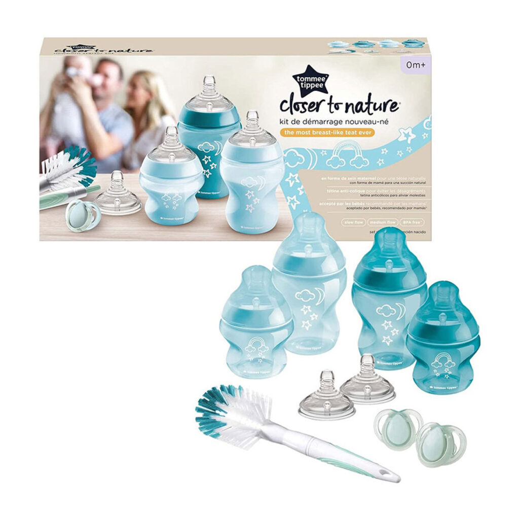 Tommee Tippee - Closer To Nature Baby Bottle Kit - Blue Stars