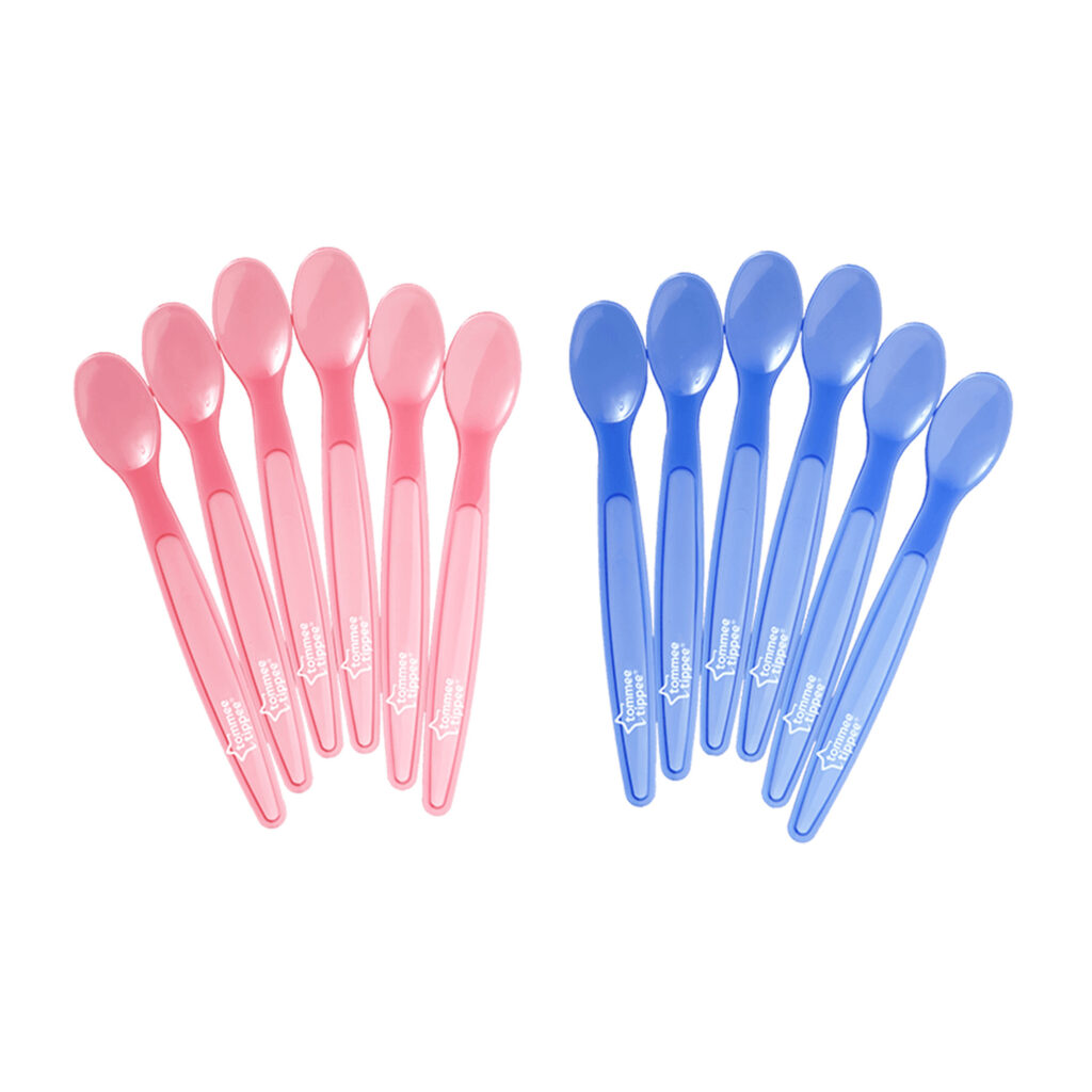 Tommee Tippee Essentials Basic  Feeding Spoons X 6- Blue/Pink