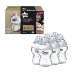 Tommee Tippee Closer To Nature Feeding Bottle, 260Ml X 6  - Clear