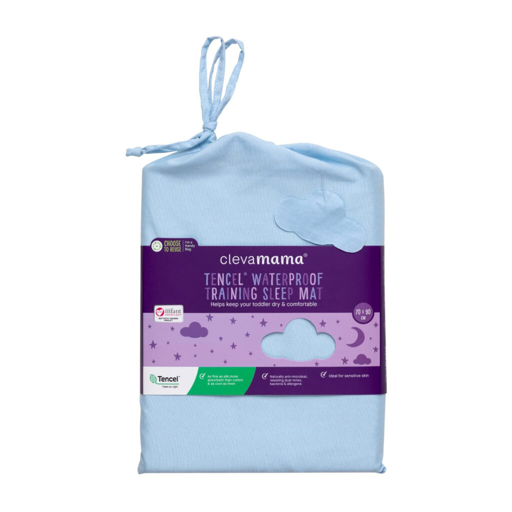 Clevamama Tencel Toilet Training Sleep Mat 70 X 90 Cm - Blue