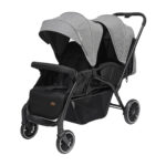 Moon Juvenile Dois - Twin Stroller - Grey, Twin Baby Stroller Pram