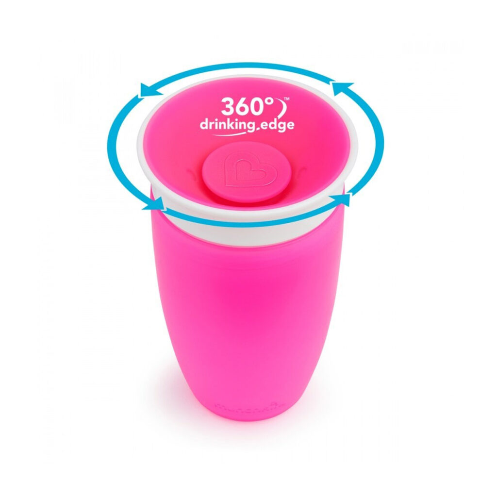 Munchkin 1Pk 10Oz Mrcl Spy Cup-Pink