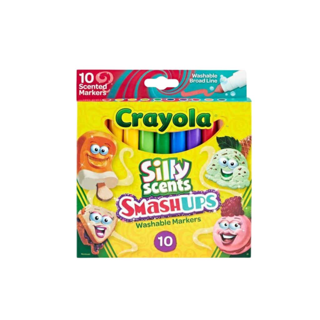 Crayola 10 Ct Silly Scents Smash Ups, Broad Line Washable Markers