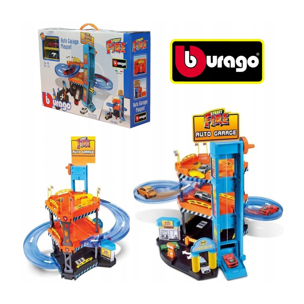Bburago 18-30361 1:43 Collezione Parking Playset, Includes 2 Cars 47530361