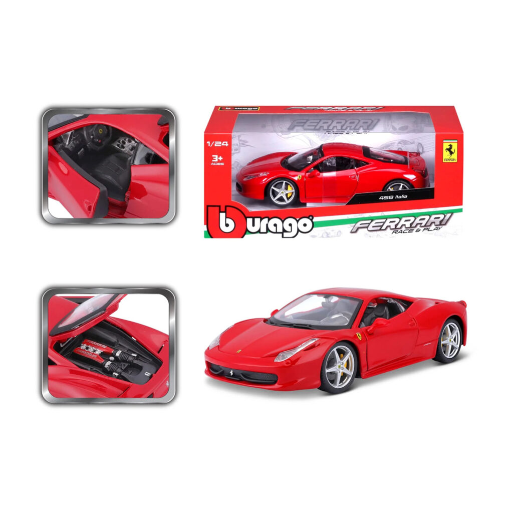 Bburago 18-26003  1/24 Ferrari Race & Play (W/O Stand) - 458 Italia 47526003
