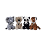 Nicotoy Panda,Koala,Tiger,Elephant (4 Assorted)
