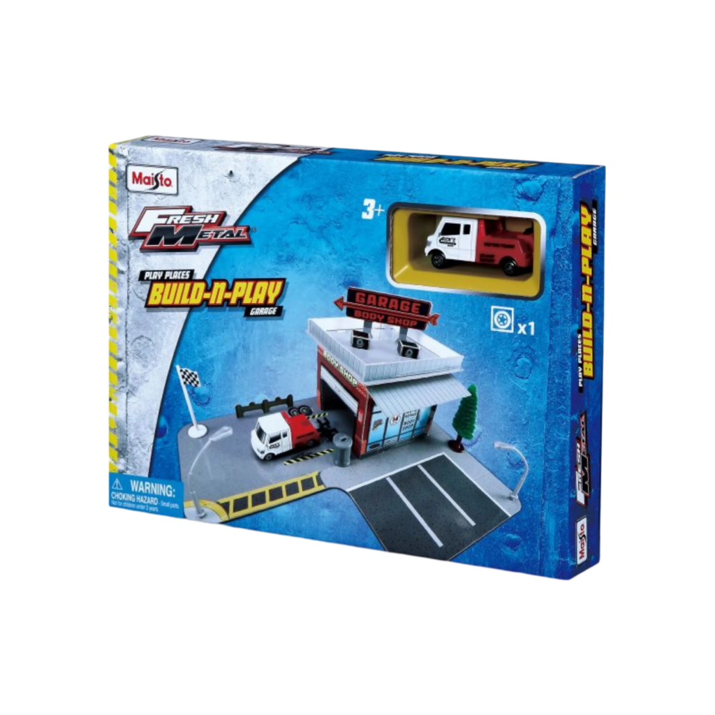 Maisto Fm Build N Play Play Set - Garage, Include 1 Car