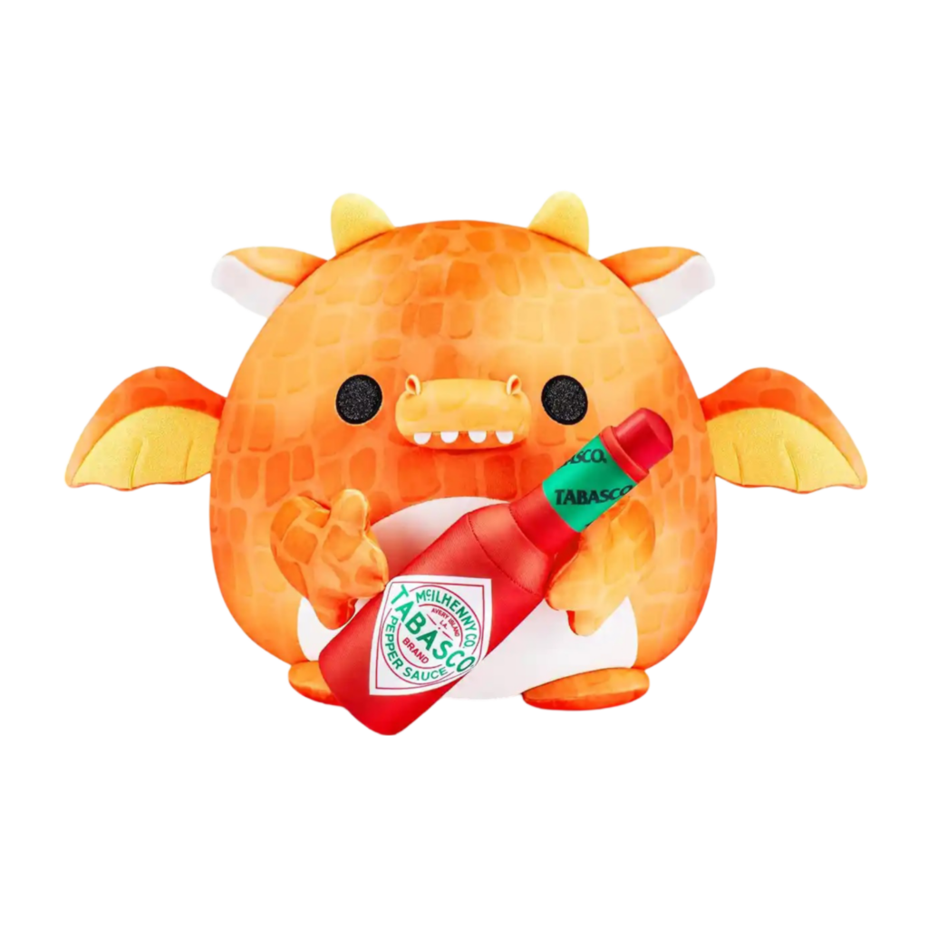 Zuru  Snackles Medium - Dragon Holding Plush Tabasco Red Pepper Sauce