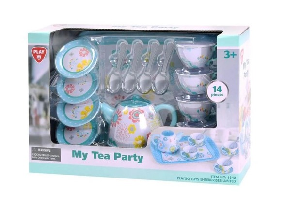 Playgo My Tea Party 14 Pieces In Metalware