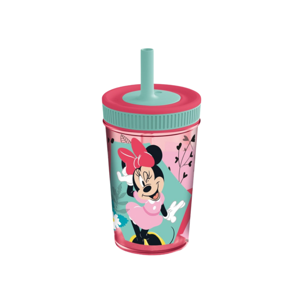 Stor Leak Proof Silicone Straw Tumbler Minnie Mouse Being More Minnie 465 Ml