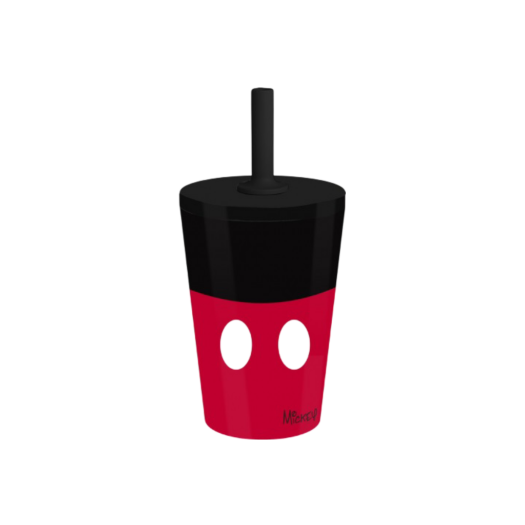 Stor Dw Stainless Steel Silicone Straw Tumbler Mickey Mouse Character