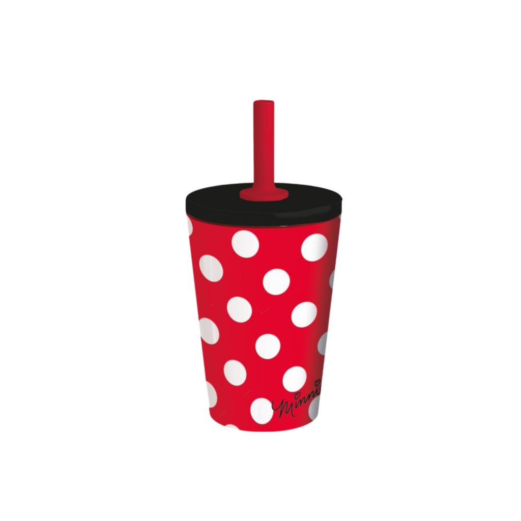 Stor Dw Stainless Steel Silicone Straw Tumbler Minnie Mouse Character