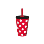 Stor Dw Stainless Steel Silicone Straw Tumbler Minnie Mouse Character