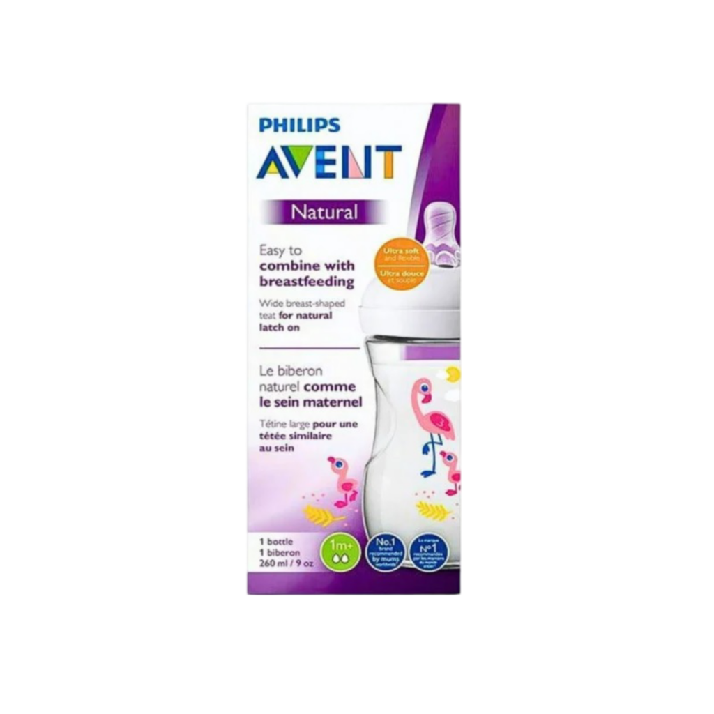 Philips Avent Natural 2.0 Feeding Bottle Flamingo 260Ml X1
