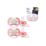 Philips Avent Soother Sil Ultra Air 6-18 Months Nt Girl X2