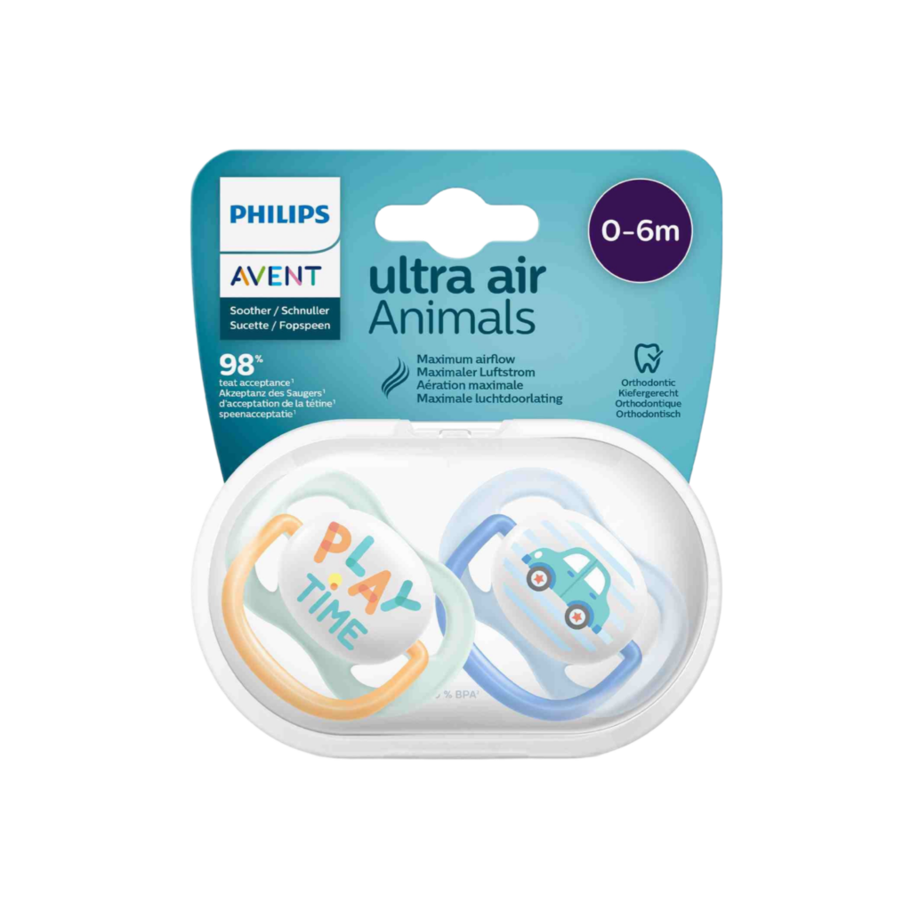 Philips Avent Soother Air 0-6 Months Mx Animals X2