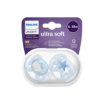 Philips Avent Soother Sil Soft 6-18 Months Boy Deco X2
