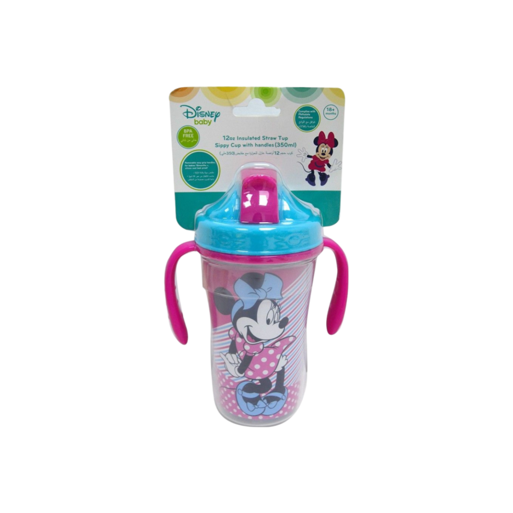 Disney - Spill Proof Insulated Straw Cup, 12 Months+, 350Ml, - Minnie Mouse