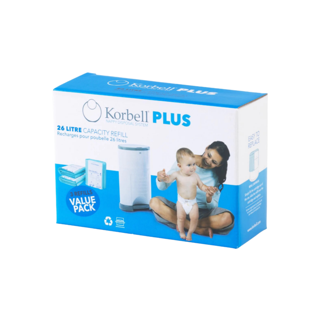 Korbell  3 Pack Refill For Plus Nappy Bin