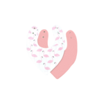 Moon Juvenile Organic Bandana Bibs ( Pack -2)Flamingo & Pink