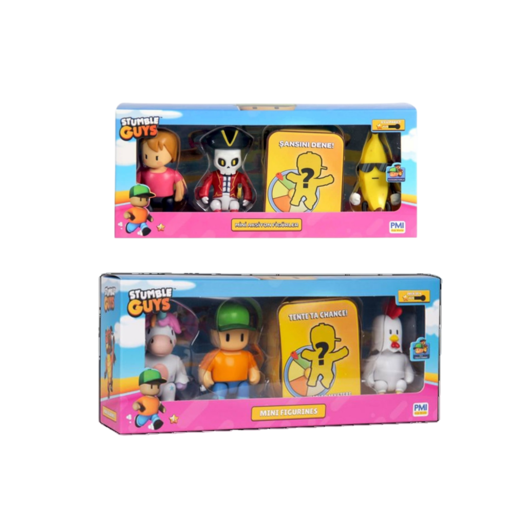 Stumble Guys Mini Action Fig 3"4-Pk Assorted