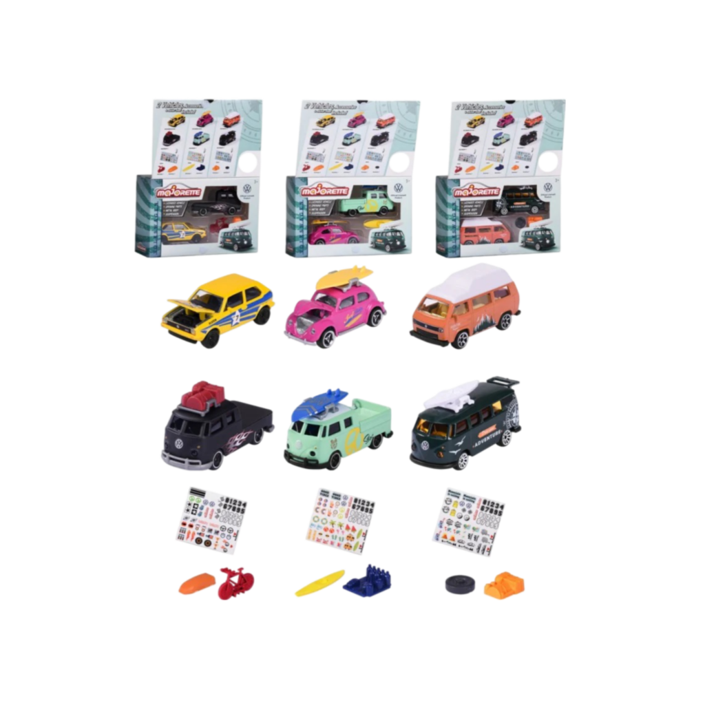 Majorette Vw The Originals 2 Pieces Set, 3 Assortment