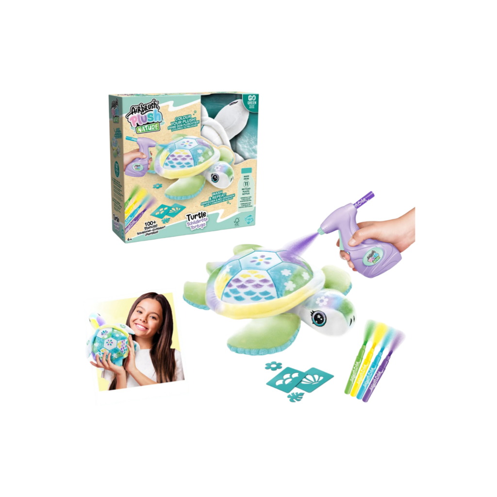 Canal Toys Airbrush Plush Nature - Green Turtle