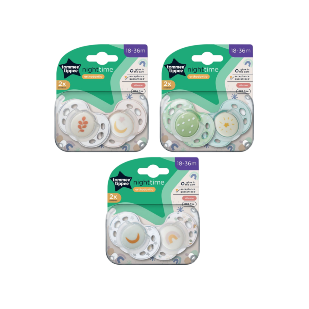 Tommee Tippee  2X 18-36 Months Night Soother, Al Ar