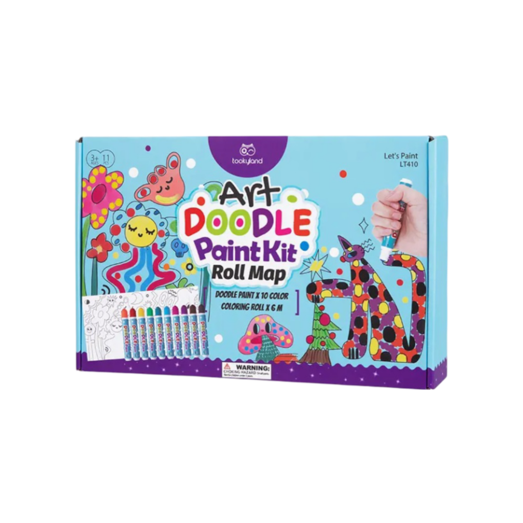 Tooky Toy Art Doodle Paint Kit Roll Map