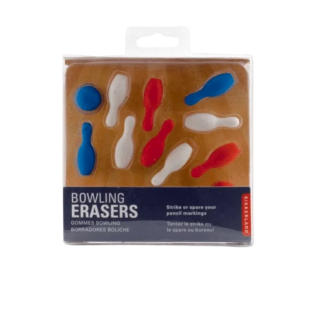 Kikkerland Eraser Bowling Set
